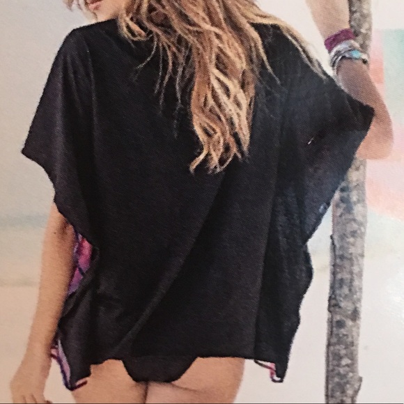 BRAND NEW Black Tribal Print Bathing Suit Cover Up - Picture 2 of 3